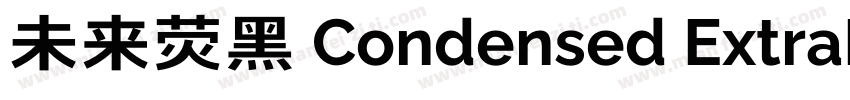 未来荧黑 Condensed ExtraBold字体转换